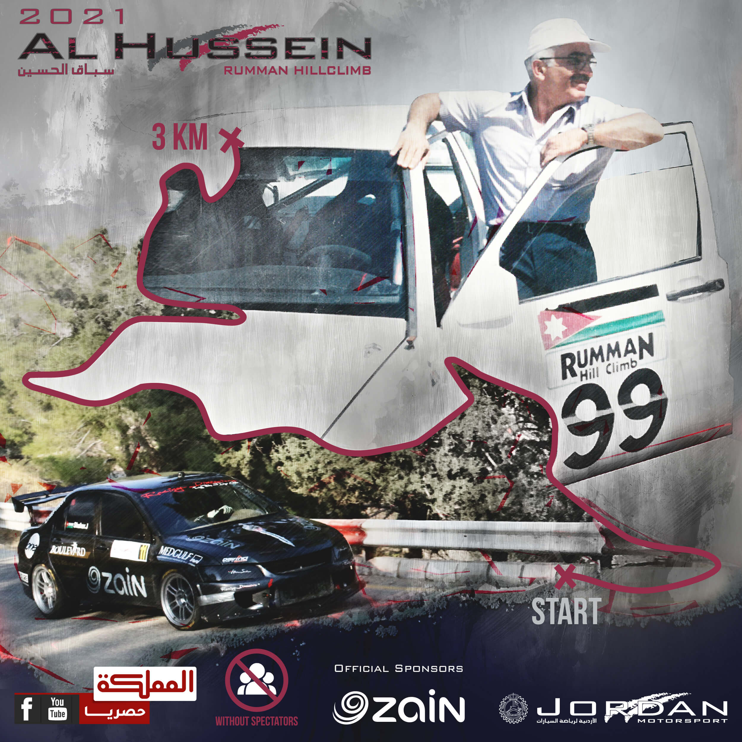 الأردنية لرياضة السيارات تعلن أسماء المشاركين في سباق الحسين لتسلق مرتفع الرمان